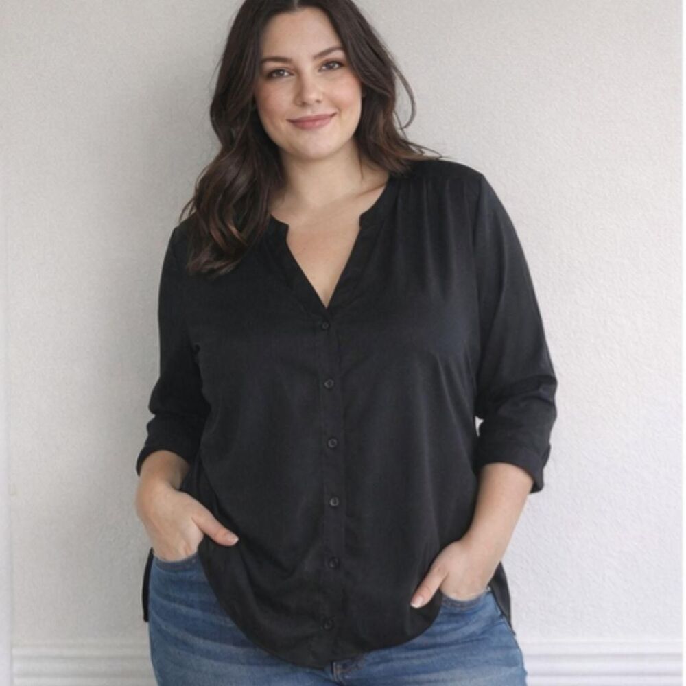 Calvin-klein Women's Black Blouse